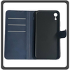 Θήκη Book, Leather Flap Wallet Case Δερματίνη Dark Blue Μπλε For iPhone XR