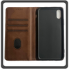 Θήκη Book, Δερματίνη Leather Print Wallet Case Brown Καφέ For iPhone X/XS