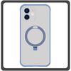 Θήκη Πλάτης - Back Cover, Silicone Σιλικόνη Creative Invisible Bracket Protective Case Navy Blue Μπλε For iPhone 11