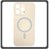 Θήκη Πλάτης - Back Cover, Silicone Σιλικόνη Liquid Silicone Magnetic Protection Case White Άσπρο For iPhone 14 Pro Max