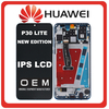 HQ OEM Συμβατό Με Huawei P30 Lite New Edition 2020(Marie-L21BX, MAR-LX2B, HWV33) IPS LCD Display Screen Assembly Οθόνη + Touch Screen Digitizer Μηχανισμός Αφής + Frame Bezel Πλαίσιο Σασί Midnight Black Μαύρο (Premium A+)