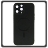 Θήκη Πλάτης - Back Cover, Silicone Σιλικόνη Liquid Silicone Magnetic Protection Case Black Μαύρο For iPhone 14 Pro