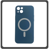 Θήκη Πλάτης - Back Cover, Silicone Σιλικόνη Liquid Silicone Magnetic Protection Case Sky Blue Μπλε For iPhone 14