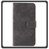 Θήκη Book, Δερματίνη Leather Flap Wallet Case with Clasp Gray Γκρι For iPhone 14 Pro