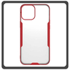 Θήκη Πλάτης - Back Cover, Silicone Σιλικόνη TPU-Rimmed Acrylic Protective Case Red Κόκκινο For iPhone 12 / 12 Pro