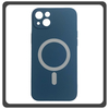 Θήκη Πλάτης - Back Cover, Silicone Σιλικόνη Liquid Silicone Magnetic Protection Case Blue Μπλε For iPhone 13