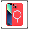 Θήκη Πλάτης - Back Cover, Silicone Σιλικόνη Liquid Silicone Magnetic Protection Case Red Κόκκινη For iPhone 13