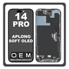HQ OEM Συμβατό Με Apple iPhone 14 Pro (A2890, A2650) APLONG SOFT OLED LCD Display Screen Assembly Οθόνη + Touch Screen Digitizer Μηχανισμός Αφής Black Μαύρο (Premium A+) (Lifetime Warranty Για Συνεργατες B2B​)