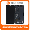 Original Xiaomi Mi Note 10 (M1910F4G) / Mi Note 10 Pro (M1910F4G, M1910F4S) / Mi Note 10 Lite (M2002F4LG, M1910F4G) AMOLED LCD Display Screen Assembly Οθόνη + Touch Screen Digitizer Μηχανισμός Αφής + Frame Bezel Πλαίσιο Σασί Black Μαύρο 56000300F400 (Service Pack By Xiaomi)