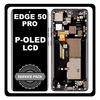 Γνήσια Original Motorola Moto Edge 50 Pro 5G (XT2403-2) P-OLED LCD Display Screen Assembly Οθόνη + Touch Screen Digitizer Μηχανισμός Αφής + Frame Bezel Πλαίσιο Σασί Black Beauty Μαύρο 5D68C24322 (Service Pack By Motorola)