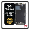 HQ OEM Συμβατό Με Apple iPhone 14 Pro Max, iPhone14 Pro Max (A2894, A2651, A2893) JK Soft Super Retina XDR OLED LCD Display Screen Assembly Οθόνη + Touch Screen Digitizer Μηχανισμός Αφής Black Μαύρο (Premium A+)