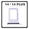 Original for iPhone 14, iPhone14 (A2882, A2649, A2881) / iPhone 14 Plus, iPhone 14+ (A2886, A2632, A2885) SIM Card Tray Purple Μωβ ​ Pulled