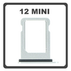 Original for Apple iPhone 12 Mini , iPhone12 Mini (A2399, A2176, A2398) SIM Card Tray White Άσπρο Pulled