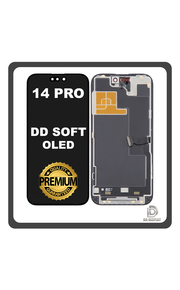 HQ OEM Συμβατό Με Apple iPhone 14 Pro (A2890, A2650) DD SOFT OLED LCD Display Screen Assembly Οθόνη + Touch Screen Digitizer Μηχανισμός Αφής With IC Removable Black Μαύρο (Premium A+)