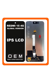HQ OEM Συμβατό Με Xiaomi Redmi 15 4G (25062RN2DE) Global Version IPS LCD Display Screen Assembly Οθόνη + Touch Screen Digitizer Μηχανισμός Αφής Black Μαύρο (Premium A+)