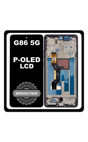 Γνήσια Original Motorola Moto G86 (XT2527-2) P-OLED LCD Display Screen Assembly Οθόνη + Touch Screen Digitizer Μηχανισμός Αφής + Frame Bezel Πλαίσιο Spellbound Μαύρο 5D68C30474 (Service Pack By Motorola)