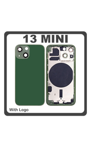 HQ OEM Συμβατό Για Apple iPhone 13 Mini (A2628, A2481) EU Version Rear Back Battery Cover Middle Frame- Housing Πίσω Κάλυμμα Καπάκι Πλάτη Μπαταρίας - Σασί + Side Keys Πλαινά πλήκτρα  + Sim Tray Θήκη Κάρτας Green Πράσινο (Premium A+)