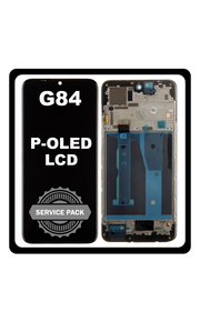 Γνήσια Original Motorola Moto G84 5G (XT2347, XT2347-1) P-OLED LCD Display Screen Assembly Οθόνη + Touch Screen Digitizer Μηχανισμός Αφής + Frame Bezel Πλαίσιο Σασί Black Beauty Μαύρο 5D68C23231 (Service Pack By Motorola)