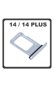 Original for iPhone 14, iPhone14 (A2882, A2649, A2881) / iPhone 14 Plus, iPhone 14+ (A2886, A2632, A2885) SIM Card Tray Blue Μπλε Pulled
