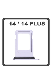 Original for iPhone 14, iPhone14 (A2882, A2649, A2881) / iPhone 14 Plus, iPhone 14+ (A2886, A2632, A2885) SIM Card Tray Purple Μωβ ​ Pulled