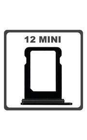 Original for Apple iPhone 12 Mini , iPhone12 Mini (A2399, A2176, A2398) SIM Card Tray Black Μαύρο Pulled