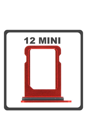 Original for Apple iPhone 12 Mini , iPhone12 Mini (A2399, A2176, A2398) SIM Card Tray Red Κόκκινο​​ Pulled
