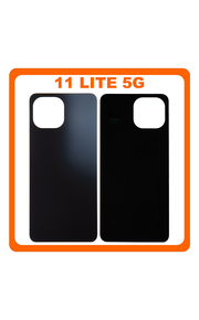HQ OEM Συμβατό Με Xiaomi Mi 11 Lite 5G (M2101K9G, M2101K9C) Rear Back Battery Cover Truffle Black Μαύρο (Premium A+)