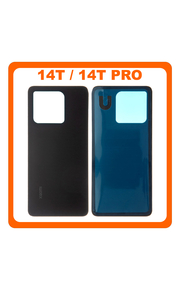 HQ OEM Συμβατό Με Xiaomi 14T (2406APNFAG), Xiaomi 14T Pro (2407FPN8EG) Rear Back Battery Cover Black Μαύρο (Premium A+)