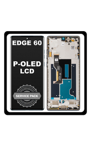 Γνήσια Original Motorola Moto Edge 60 (XT2505-1, XT2505-4) P-OLED LCD Display Screen Assembly Οθόνη + Touch Screen Digitizer Μηχανισμός Αφής + Frame Bezel Πλαίσιο Σασί Dazzling Blue Μπλε 5D68C29943 (Service Pack By Motorola)