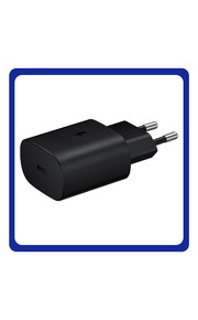 Original Γνήσιο Samsung Travel Fast Charger USB-C 25W Φορτιστής Ταξιδιού Γρήγορης Φόρτισης 25 Watt Type C TA800NB Black Μαύρο (Bulk)