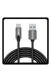 Kruger & Matz USB 3.0 Cable USB-C male - USB-A 10W 1m KM0348 Black Μαύρο