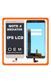 HQ OEM Συμβατό Με Xiaomi Redmi Note 4, Note4 (MediaTek) LCD Display Screen Οθόνη + Touch Screen Digitizer Μηχανισμός Αφής Gold Χρυσό (Premium A+)