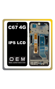 HQ OEM Συμβατο Με Realme C67 4G (RMX3890) IPS LCD Display Screen Assembly Οθόνη + Touch Screen Digitizer Μηχανισμός Αφής + Frame Bezel Πλαίσιο Σασί Black Rock Μαύρο (Premium A+)