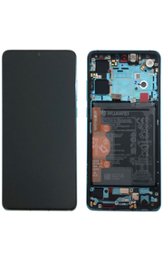 Γνήσιο Original Huawei P30 (ELE-L09 ELE-L29) Lcd Screen Display Οθόνη + Touch Screen Digitizer Μηχανισμός Αφής + Πλαίσιο Frame Bezel AURORA BLUE 02352NLN 02354HRH (Service Pack By Huawei)
