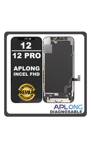 HQ OEM Συμβατό Με Apple iPhone 12 (A2403, A2172) / Iphone 12 Pro (A2407, A2341) APLONG Incell​ FHD LCD Display Screen Assembly Οθόνη + Touch Screen Digitizer Μηχανισμός Αφής Diagnosable Black Μαύρο (Lifetime Warranty Για Συνεργατες B2B)