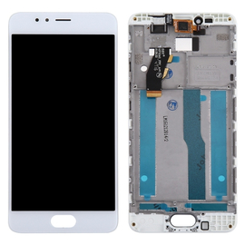 Γνήσιο Original Meizu M5s / Meilan 5s LCD Display Screen Οθόνη + Touch Screen Digitizer Μηχανισμός Αφής + Frame Πλαίσιο White