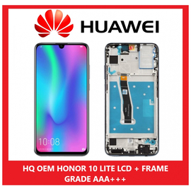 HQ OEM Huawei Honor 20 Lite (HRY-LX1T), Honor 10 Lite (HRY-LX1, HRY-LX1MEB)​ Lcd Screen Display Οθόνη + Touch Screen Digitizer Μηχανισμός Αφής + Πλαίσιο Frame Bezel Black (Premium A+)