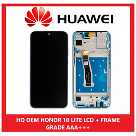 HQ OEM Huawei Honor 20 Lite (HRY-LX1T), Honor 10 Lite (HRY-LX1, HRY-LX1MEB)​ Lcd Screen Display Οθόνη + Touch Screen Digitizer Μηχανισμός Αφής + Πλαίσιο Frame Bezel Blue (Premium A+)