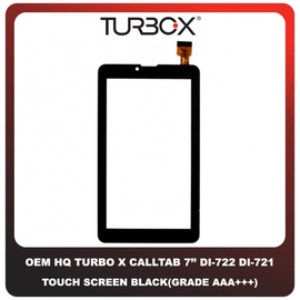 OEM HQ Tablet Turbo X Turbo-X TurboX Calltab 7'' 7 Inches DI-722 DI-721 Ritmix RMD-753 Supra M74CG XN1176V6 Touch Screen Digitizer Μηχανισμός Αφής Τζάμι Black Μαύρο (Premium A+)