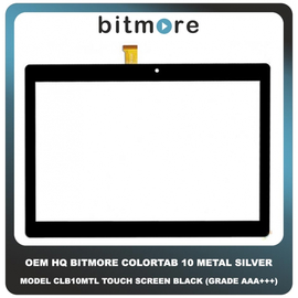 OEM HQ Bitmore Colortab 10 Metal Silver Model CLB10MTL Touch Screen Digitizer Μηχανισμός Αφής Black Μαύρο (Premium A+)
