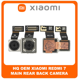 HQ OEM Συμβατό Με Xiaomi Redmi 7, Redmi7 (M1810F6LG, M1810F6LH, M1810F6LI) Main Rear Back Camera Module Flex Πίσω Κεντρική Κάμερα 12 MP, f/2.2, 1/2.9", 1.25µm, PDAF + 2 MP, (depth) (Premium A+​)