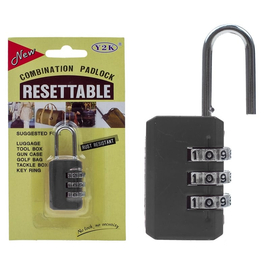 Μίνι Λουκέτο Ταξιδίου με Κωδικό Μαύρο