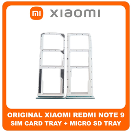 Γνήσιο Original Xiaomi Redmi Note 9, Redmi Note9 (M2003J15SC, M2003J15SG, M2003J15SS) SIM Card Tray + Micro SD Tray Slot Υποδοχέας Βάση Θήκη Κάρτας SIM Forest Green Πράσινο 48200000353W (Service Pack By Xiaomi)
