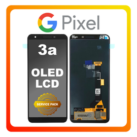Γνήσια Original Google Pixel 3a (G020A, G020E, G020B) OLED LCD Display Screen Assembly Οθόνη + Touch Screen Digitizer Μηχανισμός Αφής Just Black Μαύρο 20GS4BW0001 (Service Pack By Google Pixel)