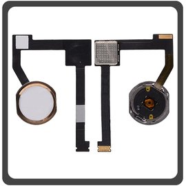 HQ OEM Συμβατό Με Apple iPad Pro 12.9 (2015) (A1584, A1652, iPad6,7, iPad6,8) Home Button Κεντρικό Κουμπί + Flex Cable Gold Χρυσό (Premium A+​)