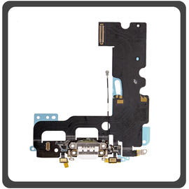 Γνήσια Original For iPhone 7 (A1660, A1778, A1779) Swap Charging Dock Connector Lightning Flex Καλωδιοταινία Κονέκτορας Φόρτισης + Microphone Μικρόφωνο Silver Άσπρο