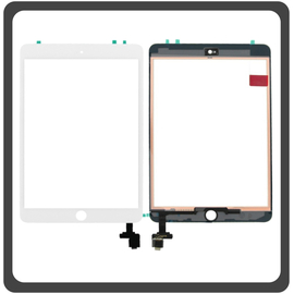 iPad mini Wi-Fi (A1432, iPad2,5), iPad mini 2 (A1489, A1490) Touch Panel Screen Digitizer Μηχανισμός Αφής + Fingerprint Button White Άσπρο (Ref By Apple)