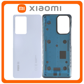 HQ OEM Συμβατό Με Xiaomi Poco F3 (M2012K11AG), Xiaomi 11i (MZB0A5EIN), Rear Back Battery Cover Πίσω Κάλυμμα Καπάκι Πλάτη Μπαταρίας Arctic White Άσπρο (With Poco Logo) (Premium A+​)