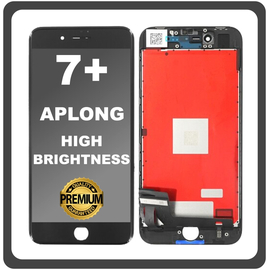HQ OEM Συμβατό Με Apple iPhone 7+, iPhone7 Plus (A1661, A1784) APLONG High Brightness LCD Display Screen Assembly Οθόνη + Touch Screen Digitizer Μηχανισμός Αφής Black Μαύρο (Premium A+) (Lifetime Warranty Για Συνεργατες B2B​)