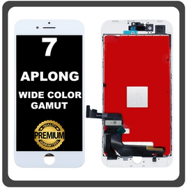 HQ OEM Συμβατό Με Apple iPhone 7, iPhone7 (A1660, A1778) APLONG Wide Color Gamut LCD Display Screen Assembly Οθόνη + Touch Screen Digitizer Μηχανισμός Αφής White Άσπρο (Premium A+) (Lifetime Warranty Για Συνεργάτες B2B​)
